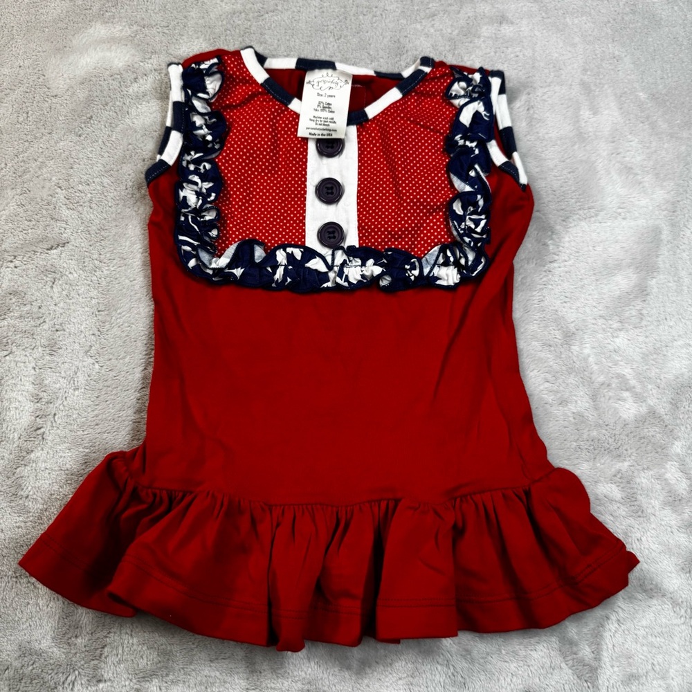 Persnickety Lou Lou peplum top size 2